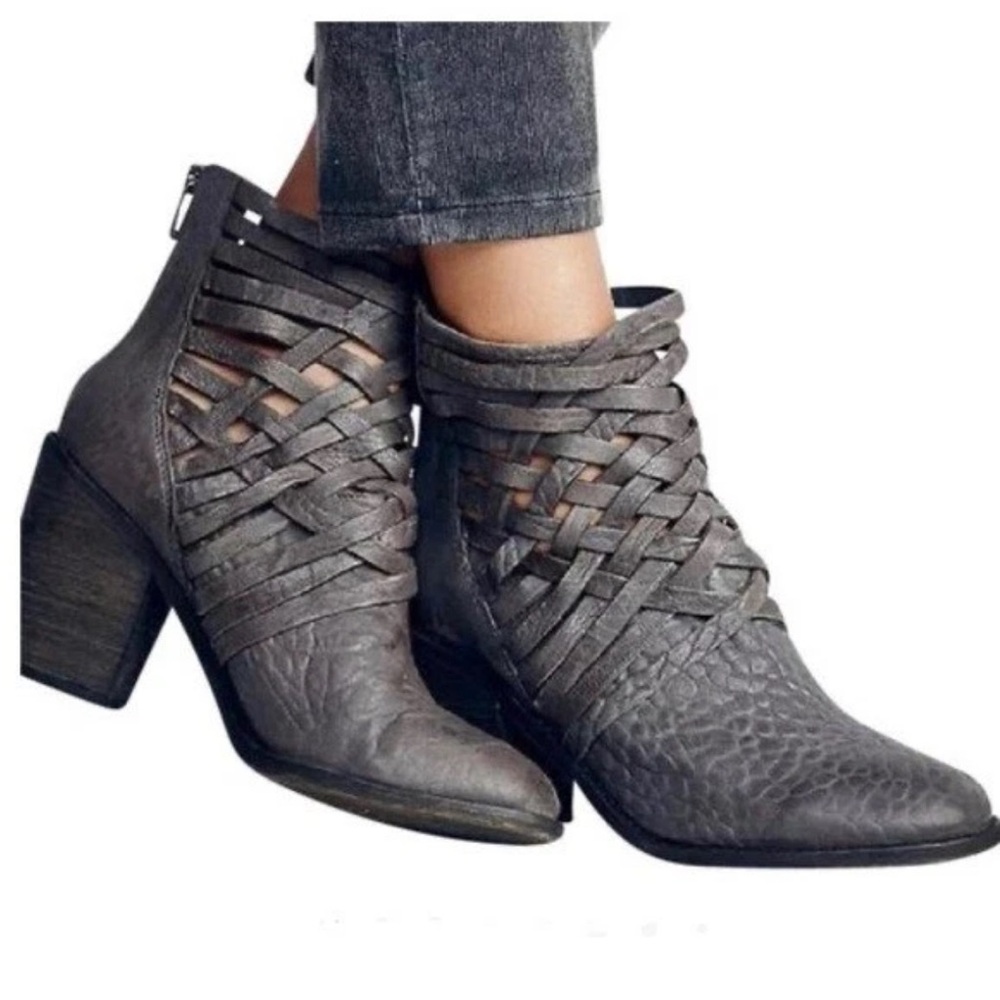 Free People Carrera Heeled Boot in Gray